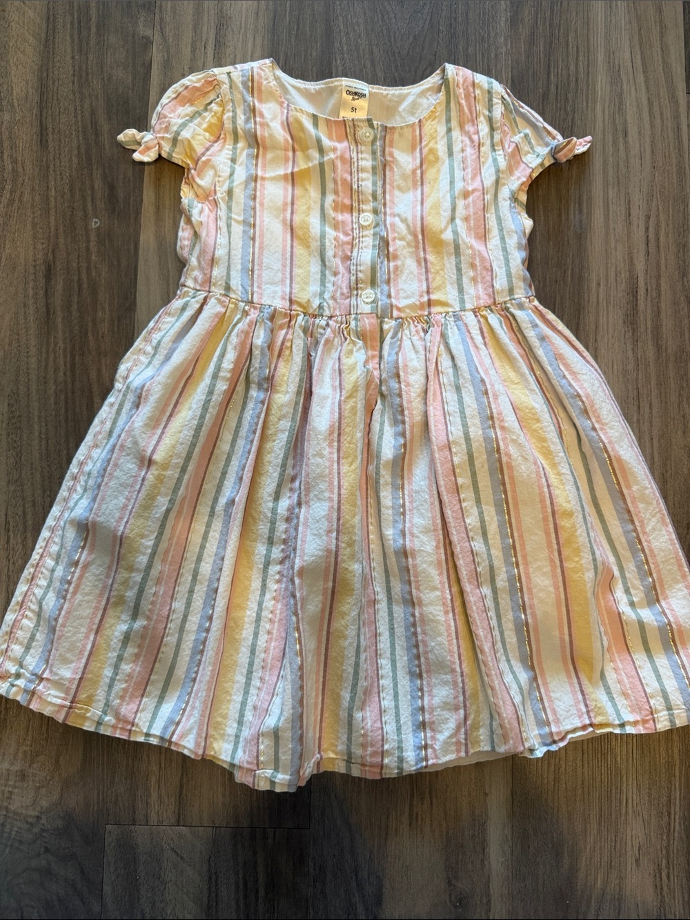 OshKosh B'gosh Pastel Striped Dress - Pink, Yellow & Blue